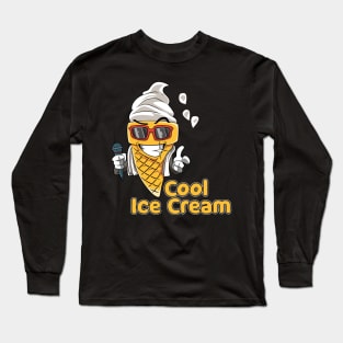 Ice Cream Cool Summer Vacation Glasses Long Sleeve T-Shirt